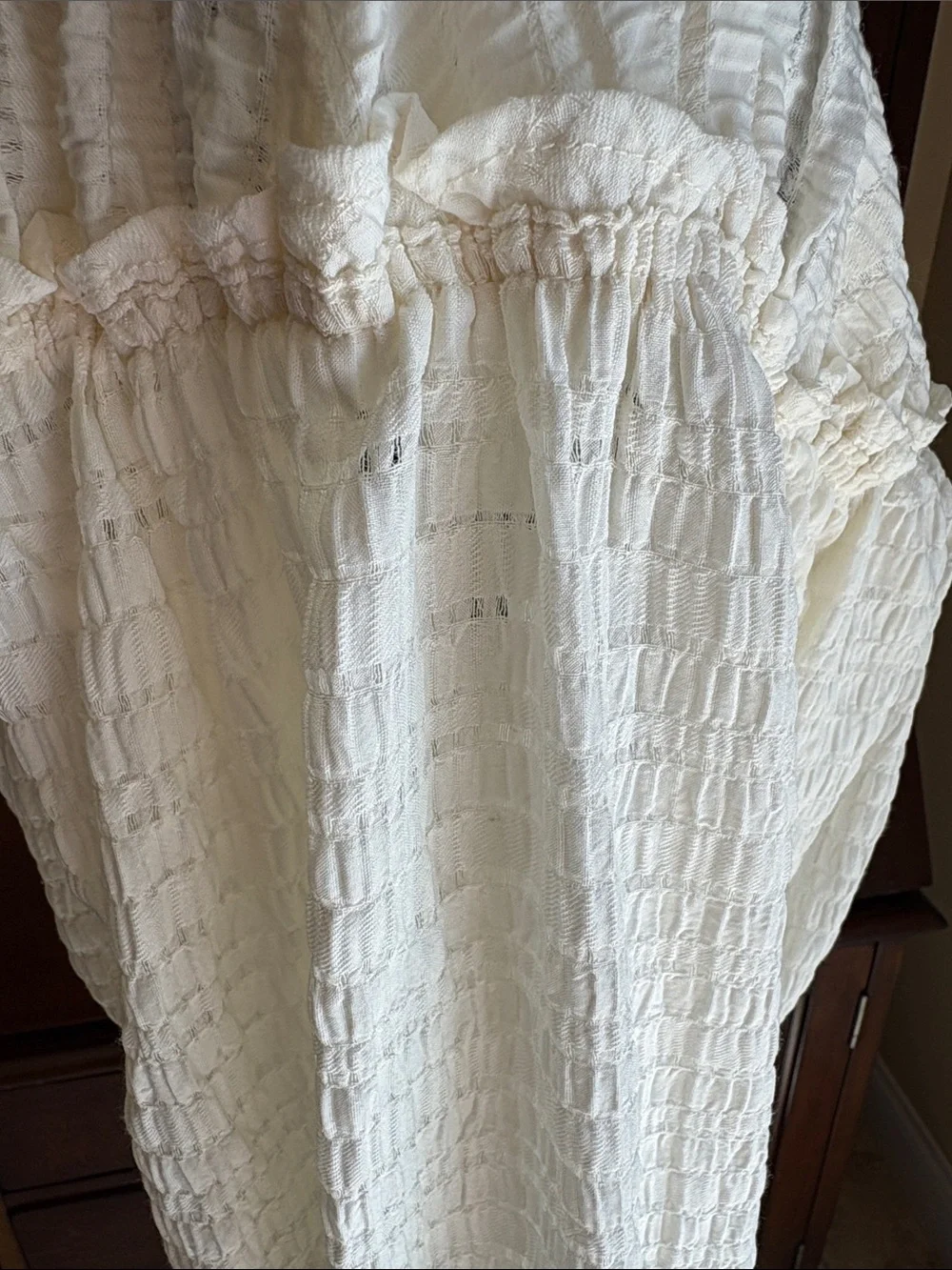 NWT Free People Hailey Ivory Blouse Long Sleeve Crop XS